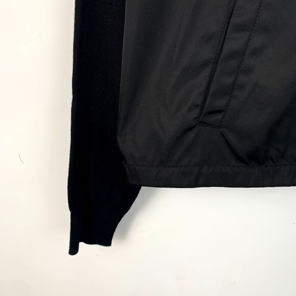 Prada Black Full-Zip Bomber Jacket With Logo Patch For Men Size L - Picture 4 of 8
